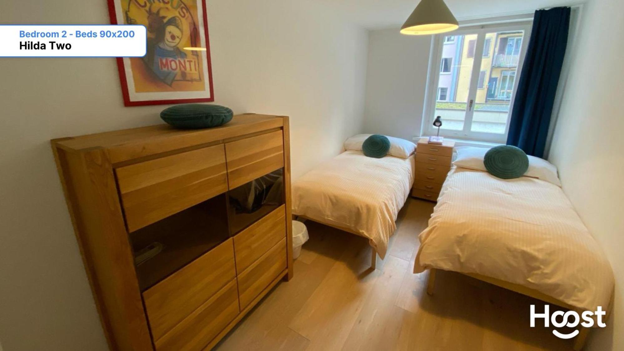 H2 With 3,5 Rooms, 2Br, Living Room And Kitchen, Central And Quite Zurique Exterior foto